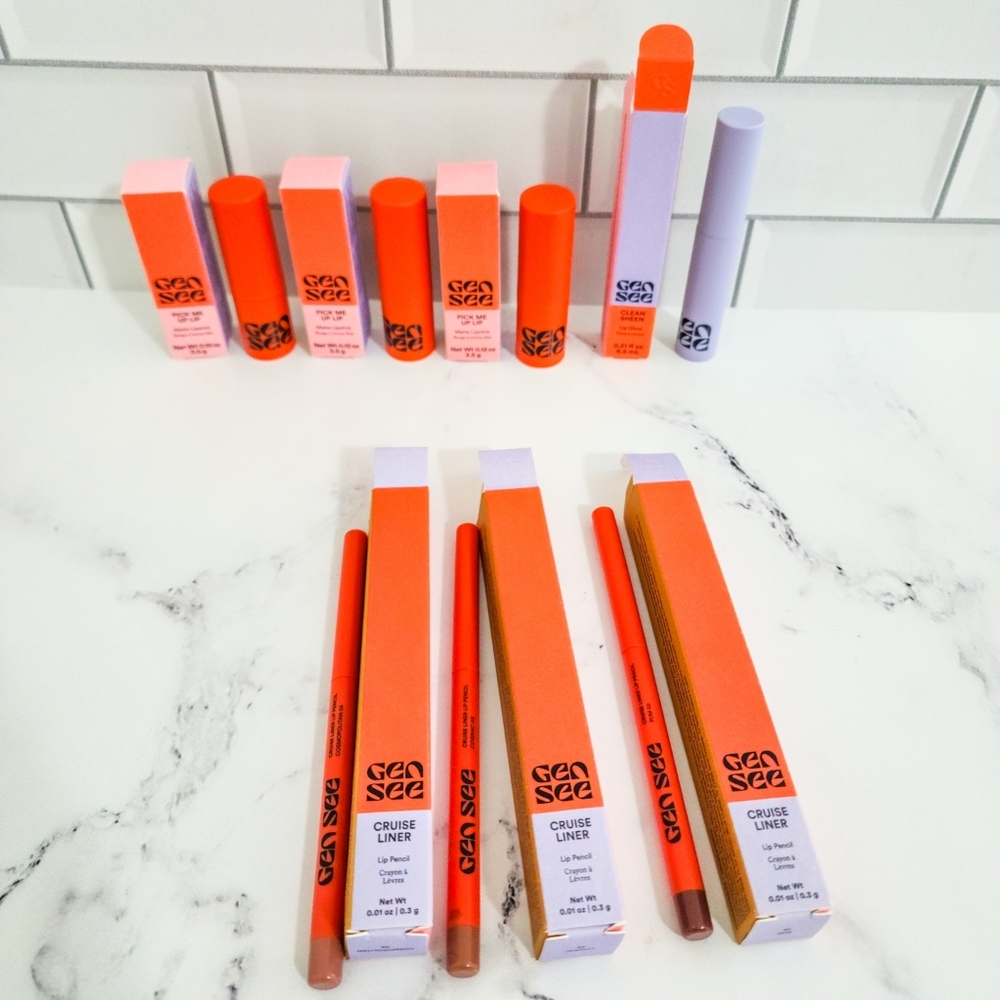 Gen See Lip Bundle: Lipstick, Lip Liner & Lip Gloss